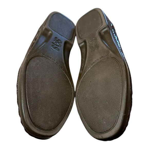 SAS Women's Simplify Brown Croc Slip-on Leather Loafers 8.5 8.5WW - Picture 6 of 7